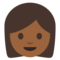 Woman - Medium Black emoji on Google